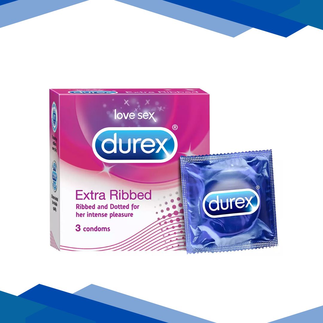 Durex Extra Ribbed - 3 Condoms