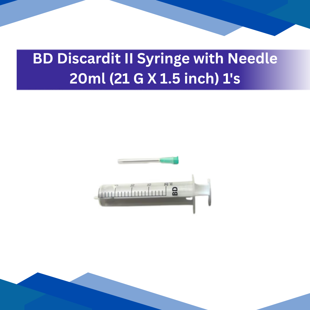 BD Discardit II Syringe with Needle 20 ml (21G x 1.5 in) 1's