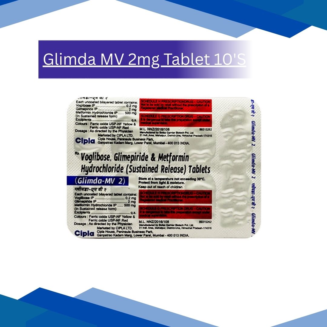 Glimda MV 2mg Tablet 10'S