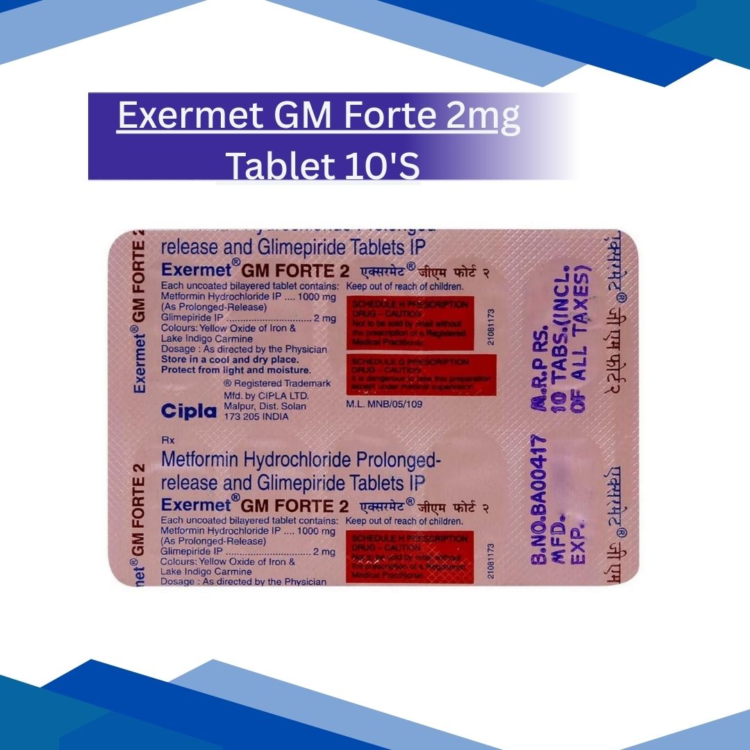 Exermet GM Forte 2mg Tablet 10'S