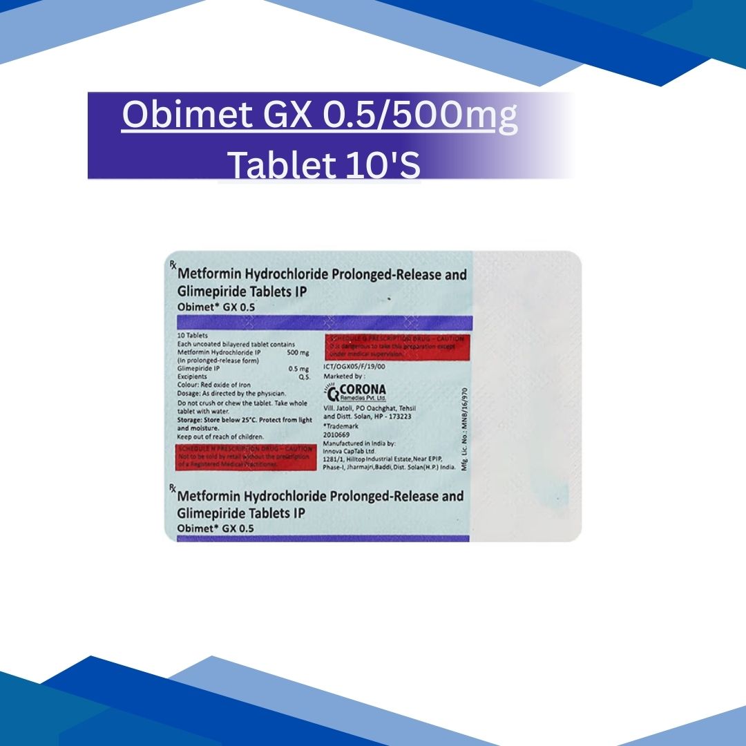 Obimet GX 0.5/500mg Tablet 10'S