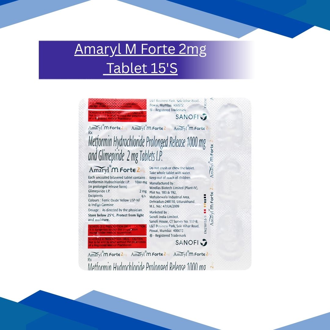 Amaryl M Forte 2mg Tablet 15'S