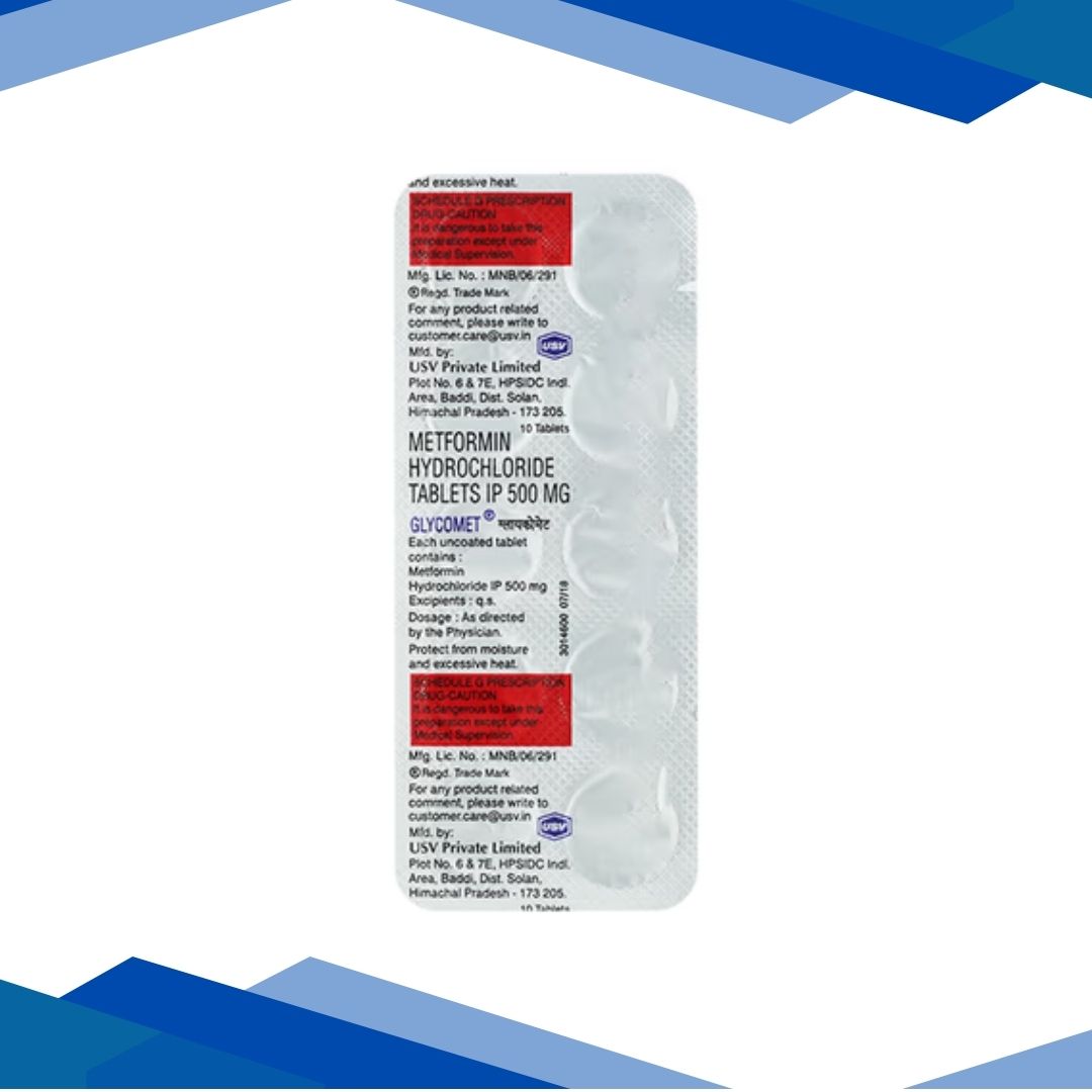 Glycomet 500mg Tablet 10'S