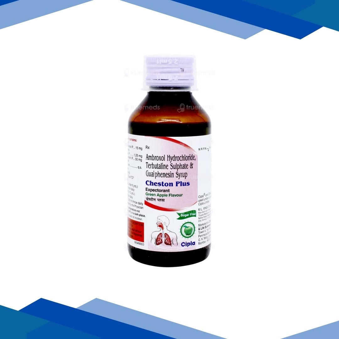 Cheston Plus Sugar Free Green Apple Flavour Expectorant 100ml