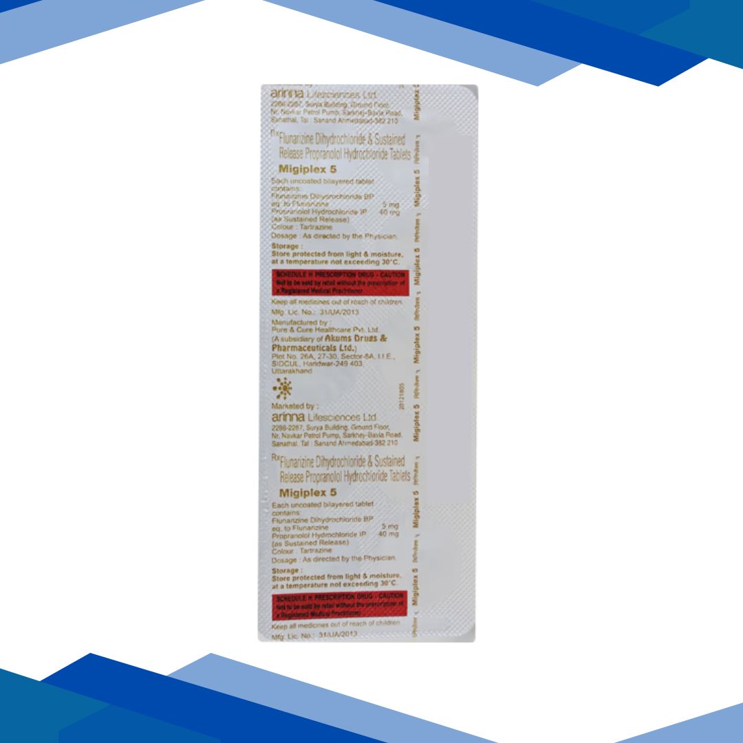Migiplex 5mg Tablet 10'S