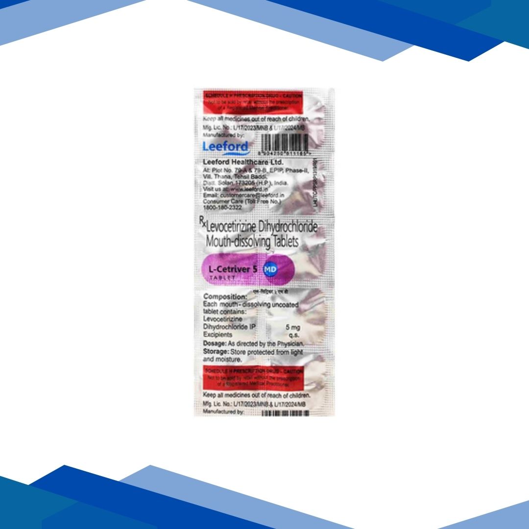 L CETRIVER MD 5 Tablet 10's