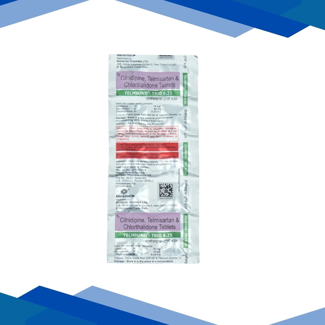 TELMIKIND TRIO 6.25mg Tablet 10's