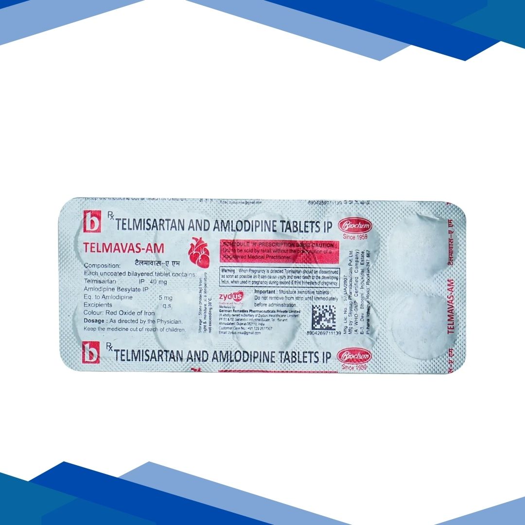 Telmavas AM 40/5mg Tablet 10’S