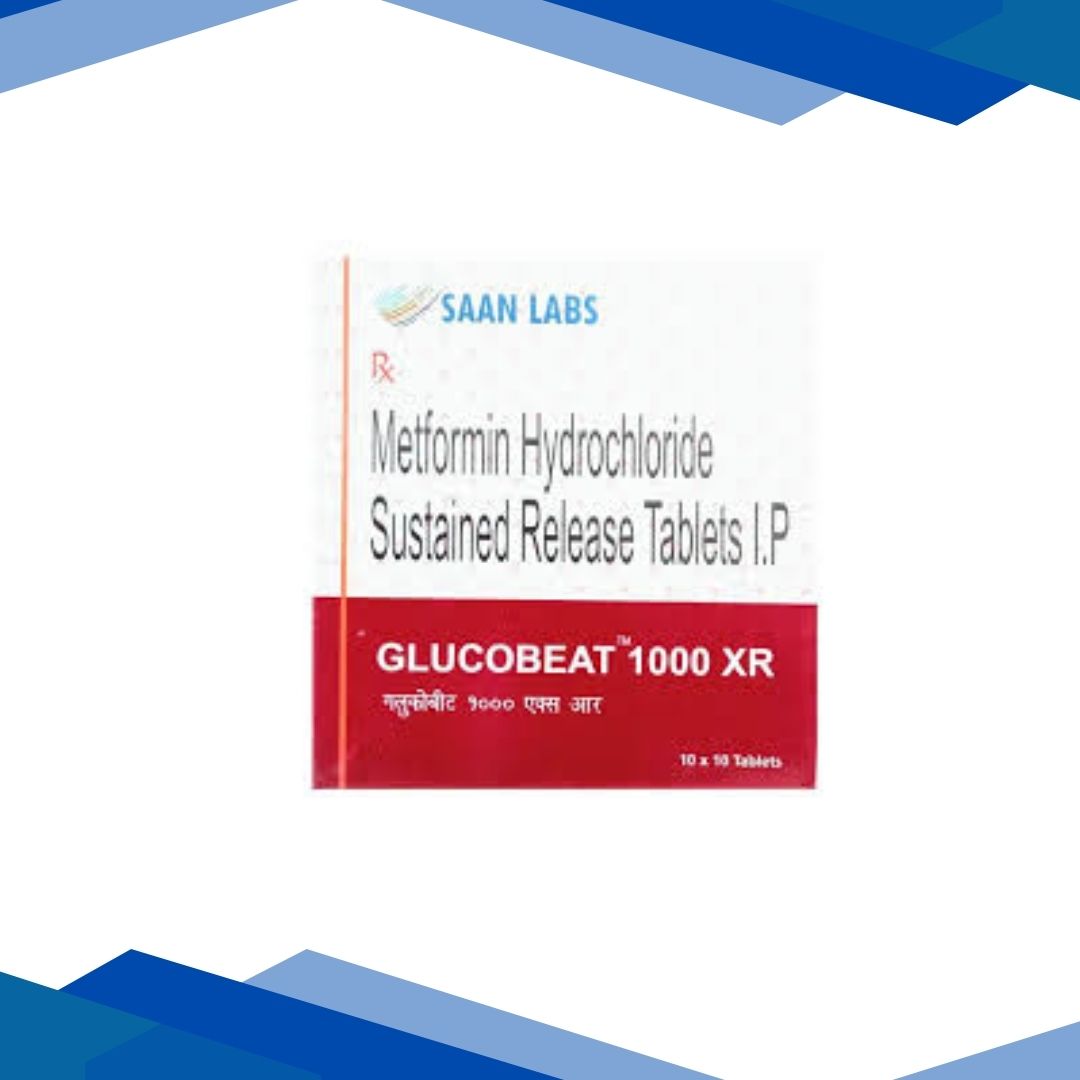 GLUCOBEAT 1000MG XR TABLET 10's