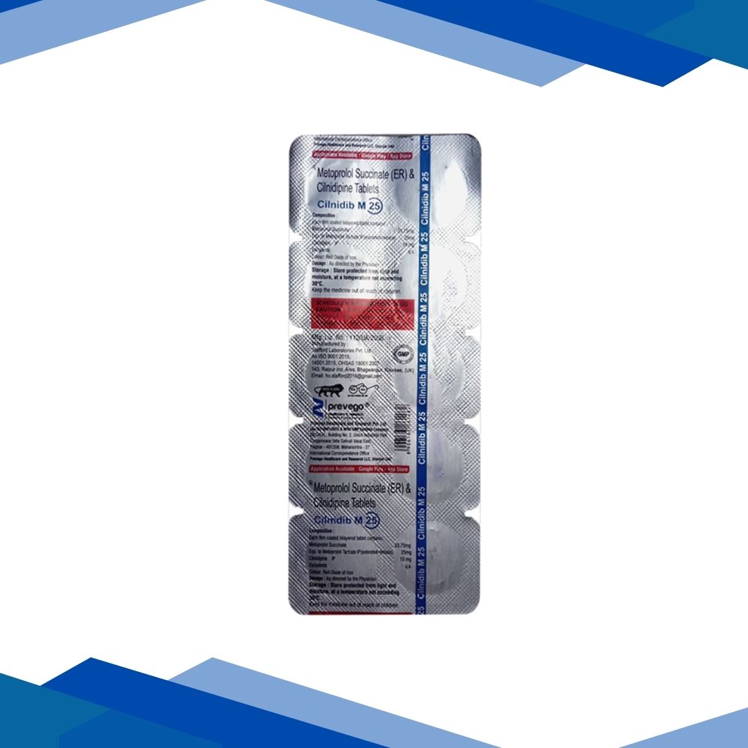CILNIDIB M 25 Tablet 10's