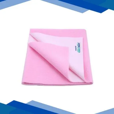 Cozymat Premium Water Resistant Baby Bed Protector Sheet Mattress Protect Double Bed (200 cm X 260 cm) – Pink