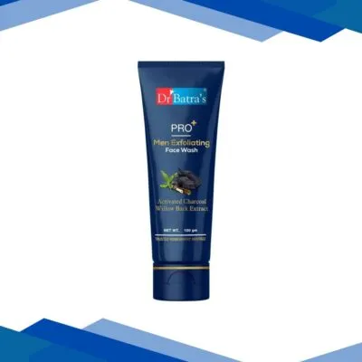 Dr Batra’s Pro+ Men Exfoliating Face Wash – Activated Charcoal & Willow Bark Extract 100 gm