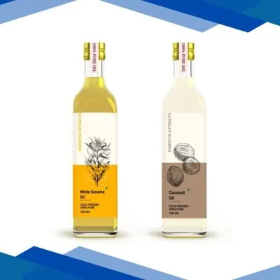 Essentia Extracts Pure Cold Pressed Oil Combo (White Sesame 100 ml + Coconut 100 ml) 1’s