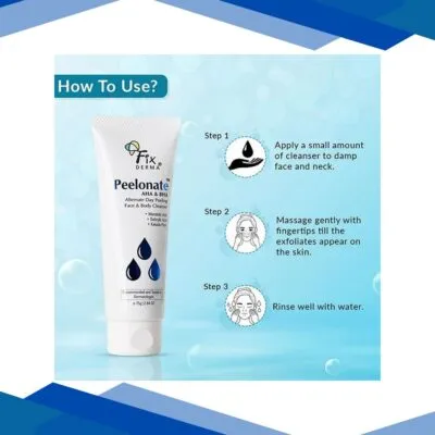 Fixderma Mandelic Acid + Salicylic Acid Face Wash, Peelonate Aha and Bha Face & body Cleanser 75gm