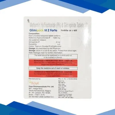 Glimipack M Forte 2/1000mg Tablet 30’S
