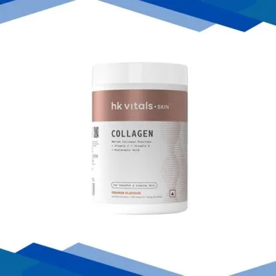 HealtHKart HK Vitals Skin Radiance Collagen Supplement, Marine Collagen (Orange) 400 gm