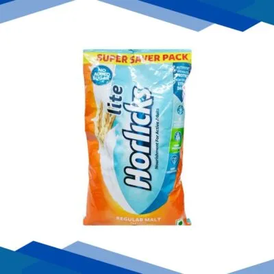 Horlicks Lite No Added Sugar Nutritional drink Powder – Regular Malt (Super Saver Pack) (Pouch) 500 gm