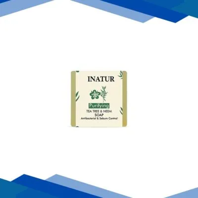 Inatur Purifying Soap Bar – Tea Tree & Neem 125 gm