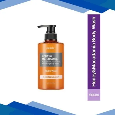 Kundal Honey and Macadamia Pure Body Wash Amber Vanilla 500 ml