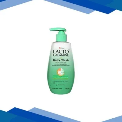 Lacto Calamine 1% Salicylic Acid Body Wash Cica, Aloe Vera, Natural Scrubbing Bead for Body Acne 250 ml