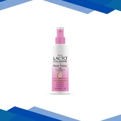 Lacto Calamine Rose Water Toner for Glowing Skin with Aloe Vera and 2% Niacinamide 120 ml