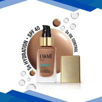 Lakme 9to5 Hya Matte Foundation + Hyaluronic Acid Cool Cocoa 25 ml