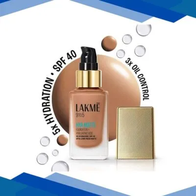 Lakme 9to5 Hya Matte Foundation + Hyaluronic Acid Neutral Chestnut 25 ml