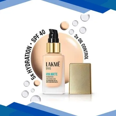 Lakme 9to5 Hya Matte Foundation + Hyaluronic Acid Warm Light 25 ml