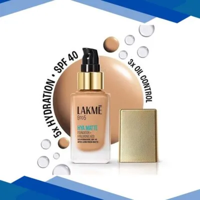 Lakme 9to5 Hya Matte Foundation + Hyaluronic Acid Warm Wood 25 ml