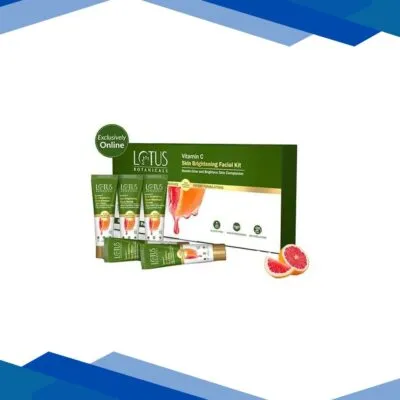 Lotus Botanicals Vitamin C Skin Brightening Facial Kit, 5 Step Facial Pack, For All Skin Types 44 gm