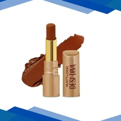 Matt Look Desi Diva HD Matte Lipstick With Hydrating Formula & Hyaluronic Acid, Dark Chocolate-17 3.8 gm