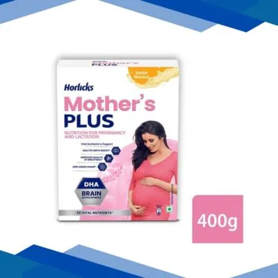 Mother’s Plus Horlicks No Added Sugar Powder – Kesar Flavour 400 gm