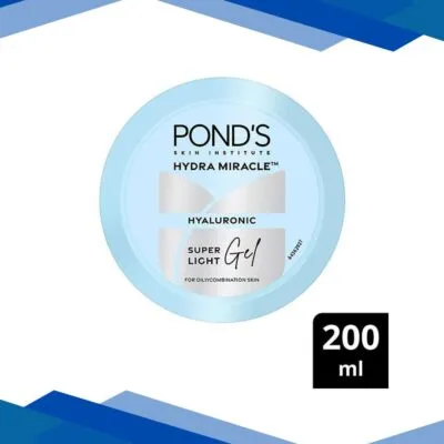 Ponds Super Light Gel Oil-Free Moisturize with Hyaluronic Acid & Vitamin E – 200ml