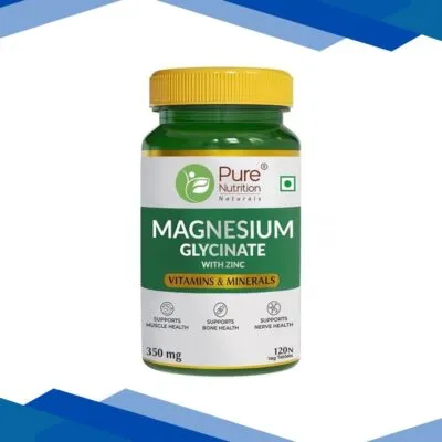 Pure Nutrition Magnesium Glycinate with Zinc 350 mg Veg Tablet 120’s