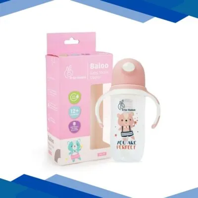 R for Rabbit Baloo Baby Straw Sipper 300 ml – Pink