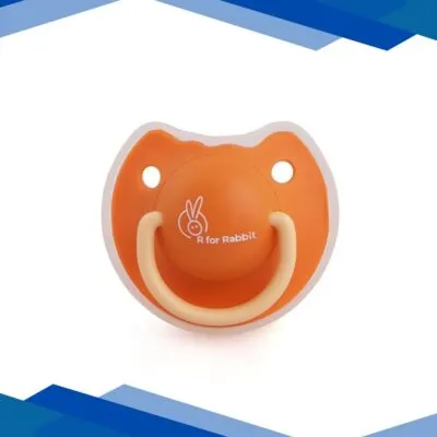 R for Rabbit Tusky Pacifier for kids of 6 months – Orange 1’s