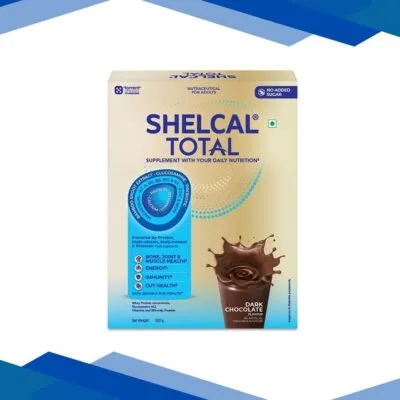 SHELCAL TOTAL NO ADDED SUGAR DARK CHOCOLATE FLAVOUR Powder 200g