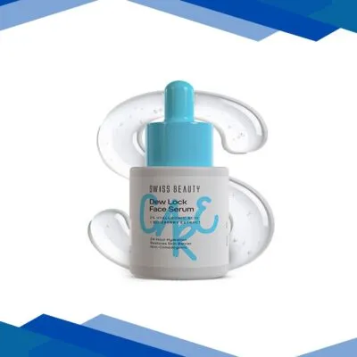 Swiss Beauty Care Dew Lock Face Serum, 24-Hour Hydration, 2% Hyaluronic Acid & Blueberry Extract 30 ml