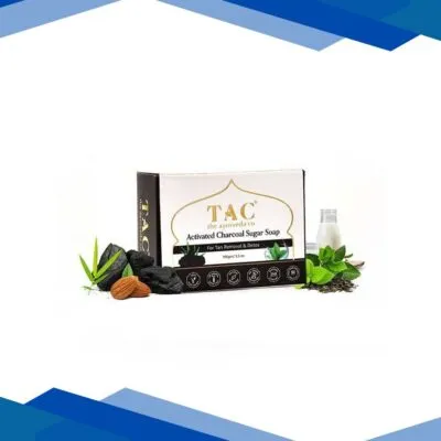 TAC The Ayurveda Co. Activated Charcoal Sugar Soap (Pack of 3 x 100 gm)