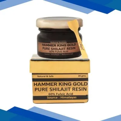 Vigini Hammer King Gold Pure Shilajit Resin 60% Fulvic Acid 20 gm