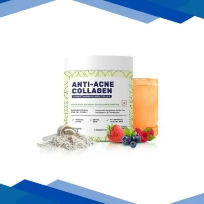 What’s Up Anti-Acne Collagen Powder Certified Marine Titagen I & III Reduce Acne Mixed Fruit Flavour 200 gm